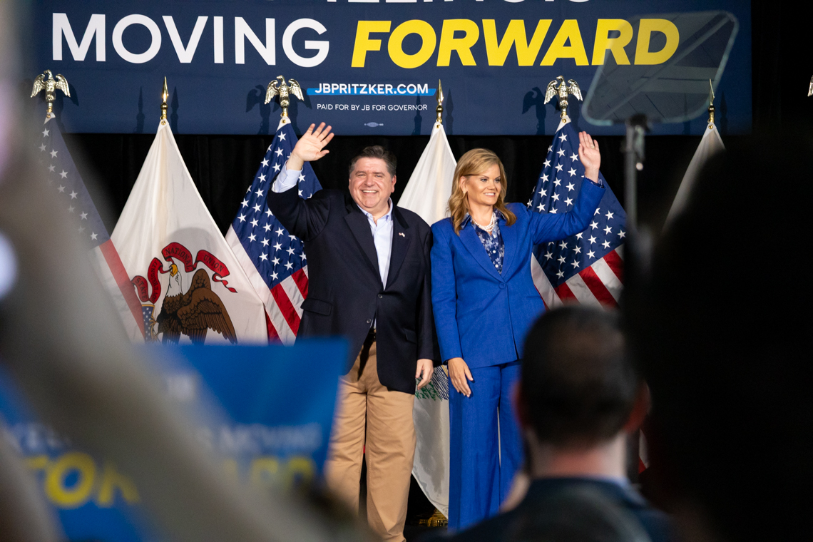 JB Pritzker and his wife, MK Pritzker